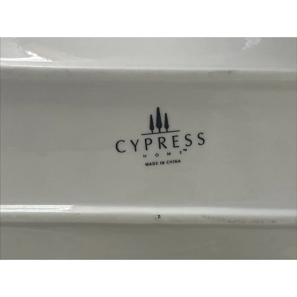 Cypress Home Mediterranean,‎ Olive, Cucina Ceramic Serving/Olive Oil Plate